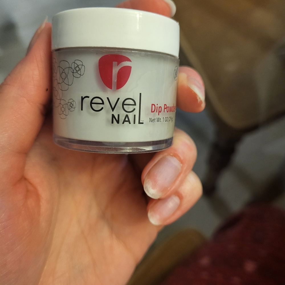Grey-green creme nail dip powder